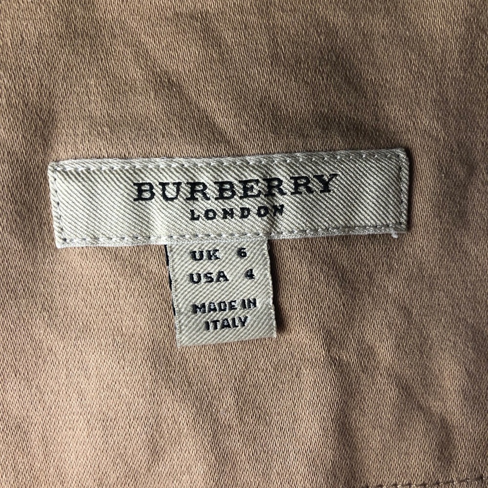 Knee Length Camel Burberry Pleated Skirt